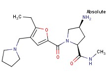 (4S)-4-amino-1-[5-ethyl-4-(pyrrolidin-1-ylmethyl)-2-furoyl]-N-methyl-L-prolinamide