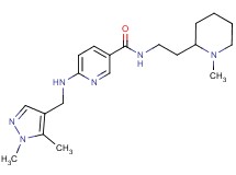 6-{[(1,5-dimethyl-1H-pyrazol-4-yl)methyl]amino}-N-[2-(1-methyl-2-piperidinyl)ethyl]nicotinamide