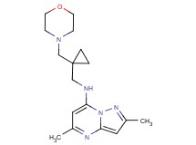 2,5-dimethyl-N-{[1-(4-morpholinylmethyl)cyclopropyl]methyl}pyrazolo[1,5-a]pyrimidin-7-amine