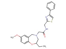 2-(2-ethyl-7-methoxy-2,3-dihydro-1,4-benzoxazepin-4(5H)-yl)-N-[(4-phenyl-1,3-thiazol-2-yl)methyl]acetamide