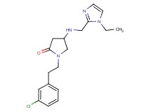 1-[2-(3-chlorophenyl)ethyl]-4-{[(1-ethyl-1H-imidazol-2-yl)methyl]amino}-2-pyrrolidinone