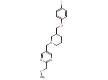 5-({3-[(4-fluorophenoxy)methyl]-1-piperidinyl}methyl)-2-(methoxymethyl)pyrimidine
