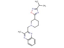 2-{[3-(3-isopropyl-1,2,4-oxadiazol-5-yl)piperidin-1-yl]methyl}-3-methylquinoxaline