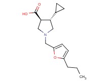 (3S*,4S*)-4-cyclopropyl-1-[(5-propyl-2-furyl)methyl]-3-pyrrolidinecarboxylic acid