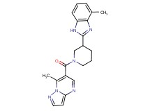 7-methyl-6-{[3-(4-methyl-1H-benzimidazol-2-yl)-1-piperidinyl]carbonyl}pyrazolo[1,5-a]pyrimidine