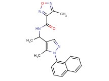 4-methyl-N-{1-[5-methyl-1-(1-naphthyl)-1H-pyrazol-4-yl]ethyl}-1,2,5-oxadiazole-3-carboxamide