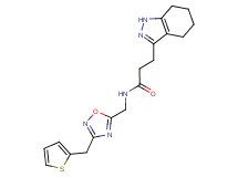 3-(4,5,6,7-tetrahydro-1H-indazol-3-yl)-N-{[3-(2-thienylmethyl)-1,2,4-oxadiazol-5-yl]methyl}propanamide