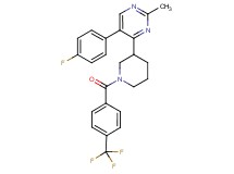 5-(4-fluorophenyl)-2-methyl-4-{1-[4-(trifluoromethyl)benzoyl]-3-piperidinyl}pyrimidine