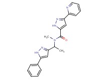 N-methyl-N-[1-(5-phenyl-1H-pyrazol-3-yl)ethyl]-3-pyridin-2-yl-1H-pyrazole-5-carboxamide