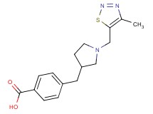 4-({1-[(4-methyl-1,2,3-thiadiazol-5-yl)methyl]pyrrolidin-3-yl}methyl)benzoic acid