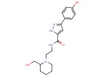 N-{2-[2-(hydroxymethyl)-1-piperidinyl]ethyl}-3-(4-hydroxyphenyl)-1H-pyrazole-5-carboxamide