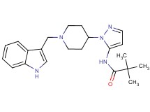 N-{1-[1-(1H-indol-3-ylmethyl)-4-piperidinyl]-1H-pyrazol-5-yl}-2,2-dimethylpropanamide