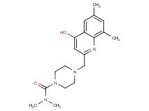 4-[(4-hydroxy-6,8-dimethylquinolin-2-yl)methyl]-N,N-dimethylpiperazine-1-carboxamide