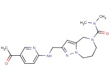 2-{[(5-acetylpyridin-2-yl)amino]methyl}-N,N-dimethyl-7,8-dihydro-4H-pyrazolo[1,5-a][1,4]diazepine-5(6H)-carboxamide