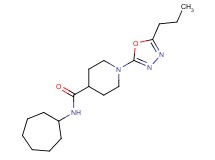 N-cycloheptyl-1-(5-propyl-1,3,4-oxadiazol-2-yl)piperidine-4-carboxamide