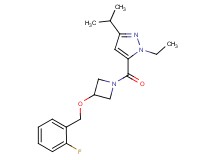 1-ethyl-5-({3-[(2-fluorobenzyl)oxy]-1-azetidinyl}carbonyl)-3-isopropyl-1H-pyrazole