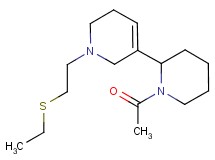 5-(1-acetylpiperidin-2-yl)-1-[2-(ethylthio)ethyl]-1,2,3,6-tetrahydropyridine