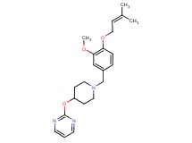 2-[(1-{3-methoxy-4-[(3-methylbut-2-en-1-yl)oxy]benzyl}piperidin-4-yl)oxy]pyrimidine
