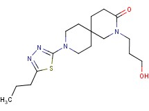 2-(3-hydroxypropyl)-9-(5-propyl-1,3,4-thiadiazol-2-yl)-2,9-diazaspiro[5.5]undecan-3-one