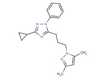 3-cyclopropyl-5-[3-(3,5-dimethyl-1H-pyrazol-1-yl)propyl]-1-phenyl-1H-1,2,4-triazole