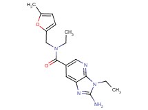 2-amino-N,3-diethyl-N-[(5-methyl-2-furyl)methyl]-3H-imidazo[4,5-b]pyridine-6-carboxamide
