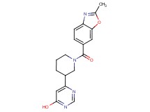 6-{1-[(2-methyl-1,3-benzoxazol-6-yl)carbonyl]piperidin-3-yl}pyrimidin-4-ol