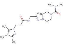 N,N-dimethyl-2-({[3-(3,4,5-trimethyl-1H-pyrazol-1-yl)propanoyl]amino}methyl)-6,7-dihydropyrazolo[1,5-a]pyrazine-5(4H)-carboxamide