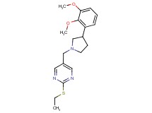 5-{[3-(2,3-dimethoxyphenyl)pyrrolidin-1-yl]methyl}-2-(ethylthio)pyrimidine