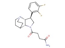 4-[(2R*,3S*,6R*)-3-(2,3-difluorophenyl)-1,5-diazatricyclo[5.2.2.0~2,6~]undec-5-yl]-4-oxobutanamide