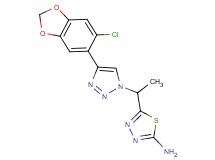 5-{1-[4-(6-chloro-1,3-benzodioxol-5-yl)-1H-1,2,3-triazol-1-yl]ethyl}-1,3,4-thiadiazol-2-amine