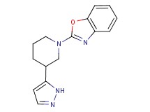 2-[3-(1H-pyrazol-5-yl)piperidin-1-yl]-1,3-benzoxazole