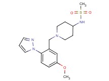 N-{1-[5-methoxy-2-(1H-pyrazol-1-yl)benzyl]-4-piperidinyl}methanesulfonamide