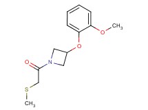 3-(2-methoxyphenoxy)-1-[(methylthio)acetyl]azetidine