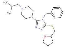 4-{4-benzyl-5-[(tetrahydro-2-furanylmethyl)thio]-4H-1,2,4-triazol-3-yl}-1-isobutylpiperidine