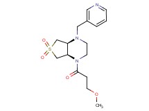 (4aS*,7aR*)-1-(3-methoxypropanoyl)-4-(3-pyridinylmethyl)octahydrothieno[3,4-b]pyrazine 6,6-dioxide
