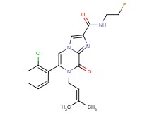 6-(2-chlorophenyl)-N-(2-fluoroethyl)-7-(3-methylbut-2-en-1-yl)-8-oxo-7,8-dihydroimidazo[1,2-a]pyrazine-2-carboxamide
