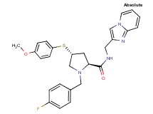 (4R)-1-(4-fluorobenzyl)-N-(imidazo[1,2-a]pyridin-2-ylmethyl)-4-[(4-methoxyphenyl)thio]-L-prolinamide