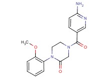 4-[(6-amino-3-pyridinyl)carbonyl]-1-(2-methoxyphenyl)-2-piperazinone