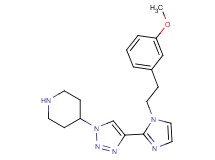 4-(4-{1-[2-(3-methoxyphenyl)ethyl]-1H-imidazol-2-yl}-1H-1,2,3-triazol-1-yl)piperidine hydrochloride