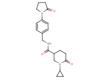 1-cyclopropyl-6-oxo-N-[4-(2-oxo-1-pyrrolidinyl)benzyl]-3-piperidinecarboxamide