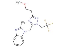 1-{[3-(2-methoxyethyl)-1-(2,2,2-trifluoroethyl)-1H-1,2,4-triazol-5-yl]methyl}-2-methyl-1H-benzimidazole