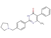 6-methyl-5-phenyl-2-[4-(1-pyrrolidinylmethyl)phenyl]-4(3H)-pyrimidinone