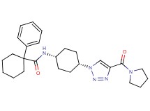 1-phenyl-N-{cis-4-[4-(1-pyrrolidinylcarbonyl)-1H-1,2,3-triazol-1-yl]cyclohexyl}cyclohexanecarboxamide