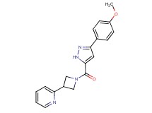 2-(1-{[3-(4-methoxyphenyl)-1H-pyrazol-5-yl]carbonyl}azetidin-3-yl)pyridine