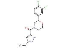 2-(3,4-dichlorophenyl)-4-[(3-ethyl-1H-pyrazol-5-yl)carbonyl]morpholine