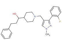 1-(1-{[3-(2-fluorophenyl)-1-methyl-1H-pyrazol-4-yl]methyl}-4-piperidinyl)-3-phenyl-1-propanol
