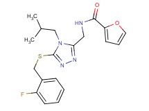 N-({5-[(2-fluorobenzyl)thio]-4-isobutyl-4H-1,2,4-triazol-3-yl}methyl)-2-furamide