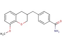 4-[(8-methoxy-3,4-dihydro-2H-chromen-3-yl)methyl]benzamide