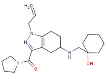 1-({[1-allyl-3-(1-pyrrolidinylcarbonyl)-4,5,6,7-tetrahydro-1H-indazol-5-yl]amino}methyl)cyclohexanol