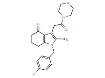 1-(4-fluorobenzyl)-2-methyl-3-[2-(4-morpholinyl)-2-oxoethyl]-1,5,6,7-tetrahydro-4H-indol-4-one